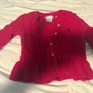 Ralph Lauren baby girls  12m pink cardigan
